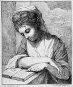 Das Lesende Madchen - Der Lesende Greis by Angelica Kauffmann