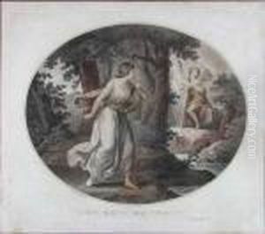 Kolorierte Punktierradierung Auf Festem Papier Von Q.mark by Angelica Kauffmann