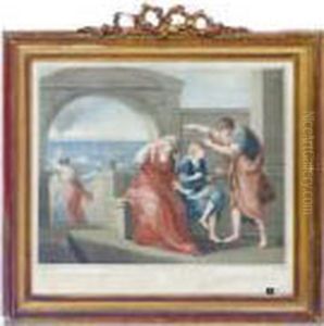The Younger Pliny Reproved; And Four Companion Prints by Angelica Kauffmann