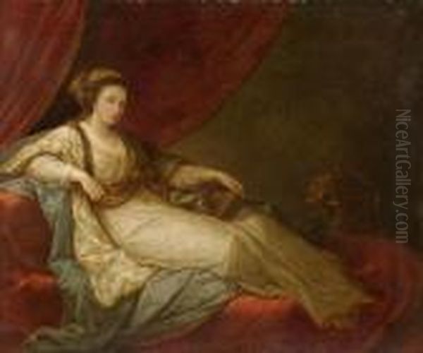 Portrait Of A Lady On A Red Divan. - view 1