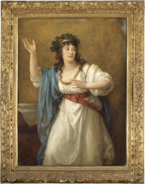 Ritratto Della Poetessa Teresa 
Bandettini Landucci (1763-1837) Nelle Vesti Di Una Musa[oil On Canvas] - view 1