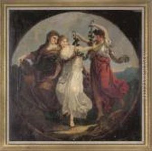 The Fruits Of The Land; And The Crowning Of A Maiden by Angelica Kauffmann