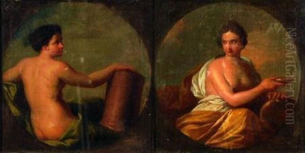 Kauffmann Lot Of Two Allegorical Figures - view 1