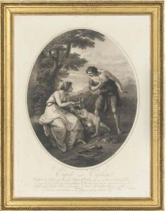 Cupid And Cephisa, By T. Burke by Angelica Kauffmann