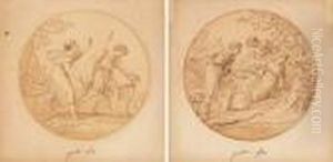 Mirtillo Leaving For The Hunt Followed By Amarilli by Angelica Kauffmann