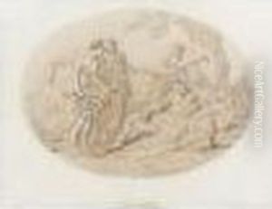 Pan Bent By The Graces by Angelica Kauffmann