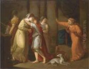 Classical Figures In A Bed Chamber