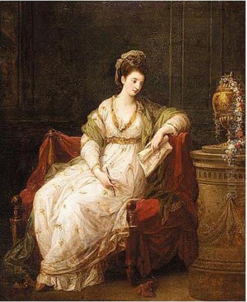 Portrait Of Louise Henrietta Campbell, Later Lady Scarlett, As The Muse Of Literature - view 1