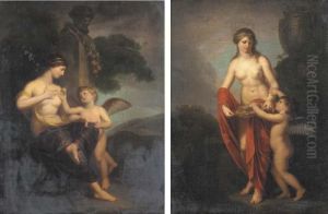 'preparation Du Bain'; And 'apres Le Bain' by Angelica Kauffmann