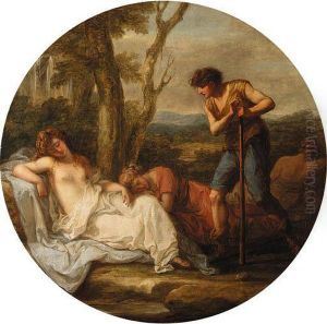 The Triumph Of Venus; Cimon And Iphigenia by Angelica Kauffmann
