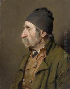 Peasant Wearing A Bonnet by Hugo Kauffmann