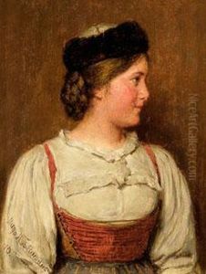 Portrait Eines Bauernmadchens In Oberbayerischer Tracht
