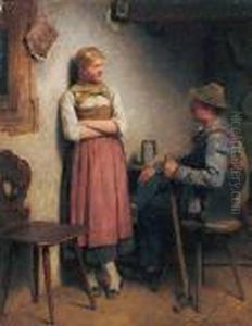Bursch Und Dirndl In Der Stube