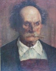 Portrait Einesschnauzbartigen Mannes Mit Wirrem