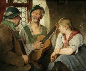 "madel Und Gitarrenspieler"
Ol/holz, Signiert, Datiert: (18)79 by Hugo Kauffmann