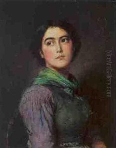 Brustbild Einer Jungen Frau by Hugo Kauffmann