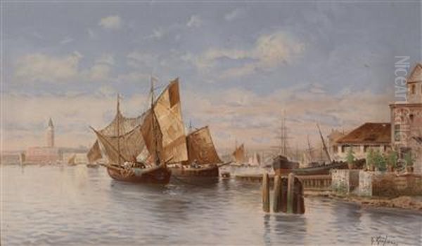 Fishingboats By The Riva Degli Schiavoni - view 1