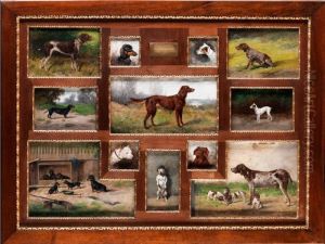 Zwolf Hundeportraits by Adolf Kaufmann