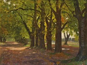 Praterallee Im Herbst by Adolf Kaufmann