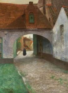 Village Path With Figure Village Path With Figure