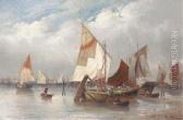 Fishing Boats Moored In A Harbour - view 1