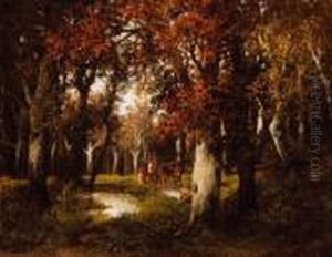 In The Woods Of Barbizon by Adolf Kaufmann