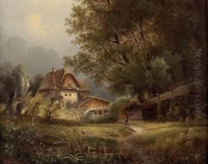Idyllische Landschaft by Karl Kaufmann