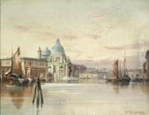 A View Of Santa Maria Della Salute At Sunset by Karl Kaufmann