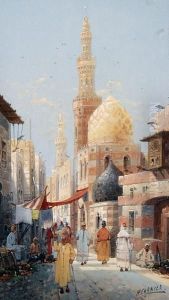 Middle Eastern Street Scene by Karl Kaufmann
