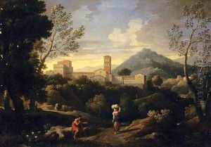 Classical Landscape with Figures by Jan Frans Van Bloemen (Orizzonte)