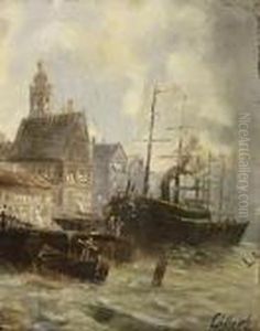 Schiffe Im Hafen by Karl Kaufmann