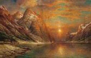 Sonnenuntergang Im Fjord