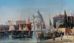Venedig Mit Blick Auf Santa Maria Della Salute by Karl Kaufmann