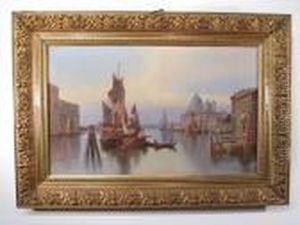 Venedigansicht Mit Blick Auf Santa Maria Della Salute by Karl Kaufmann