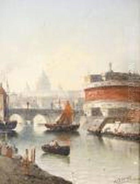 View Of The Tiber And Castel Sant' Angelo With St Peter's Basilica In The Distance - view 1