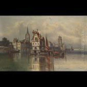 A Dutch Harbour by Karl Kaufmann