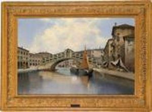 Veduta Del Ponte Di Rialto by Karl Kaufmann