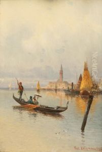 View On Venicewith In The Front A Gondola