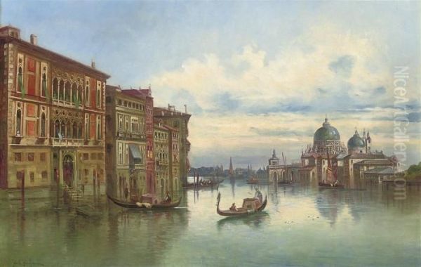 On The Grand Canal Before Santa Maria Della Salute, Venice - view 1
