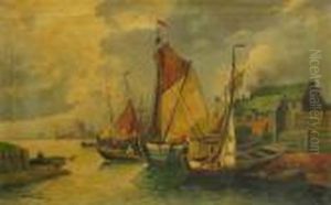 Boats At The Quay by Karl Kaufmann