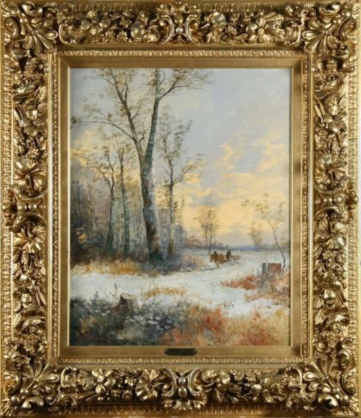 Vinterlandskap Med Hastekipage - view 1