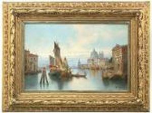 View From The Grand Canal To The
Dogana And The Church Santa Maria Della Salute In Venice by Karl Kaufmann