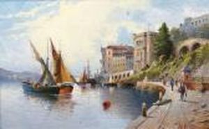 An Italian Seaport by Karl Kaufmann