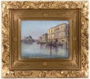Palaste Am Canale Grande Mit Blick Auf S. Maria Della Salute