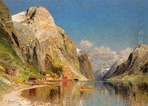 Sonnige Fjordlandschaft by Karl Kaufmann