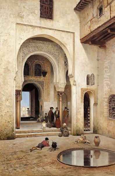 A courtyard in Alhambra, 1889 - view 1
