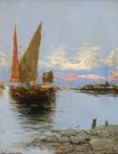 Fischerboote. by Karl Kaufmann