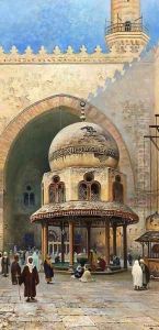 Outside the Mosque by Frans Wilhelm Odelmark