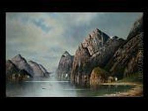 Fjordlandschaft Mit Dampfer by Karl Kaufmann