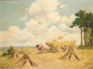 Collecting The Hay by Karl Kaufmann